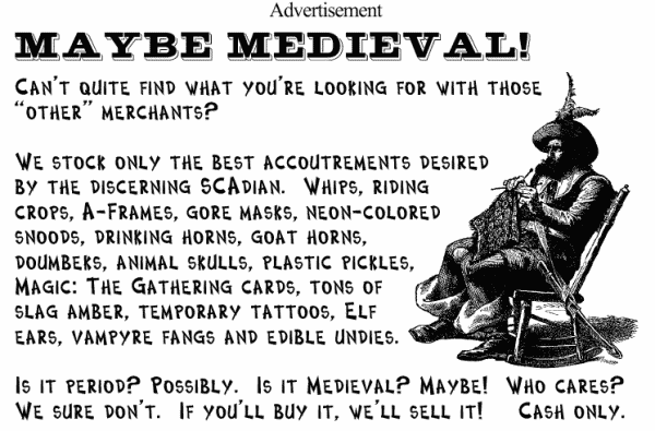 Advertisement: Maybe Medieval